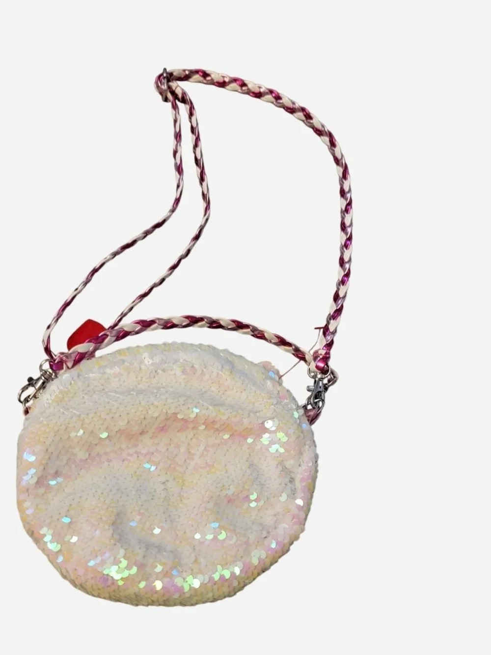 Ty Sequin Unicorn Cat Purse - White Iridescent with Silver Horns